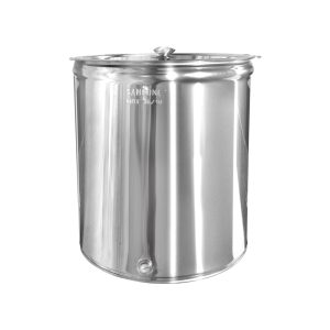 Ανοξείδωτος κάδος κολλητός με απλό καπάκι SANSONE 300Lt