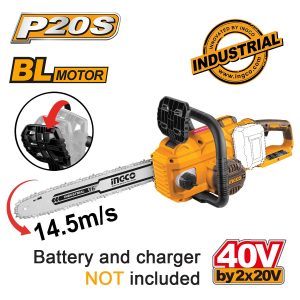 Αλυσοπρίονο Μπαταρίας 2x20V Li-Ion με 16"/40cm Λάμα SOLO iNGCO